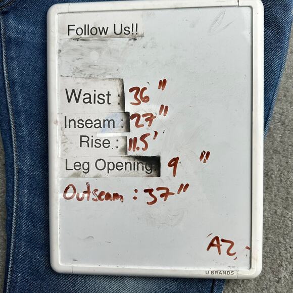 Vintage Levi's 517 Bootcut Jeans Size 36x29 Hippie Western Y2K Indie Faded - Picture 6 of 6